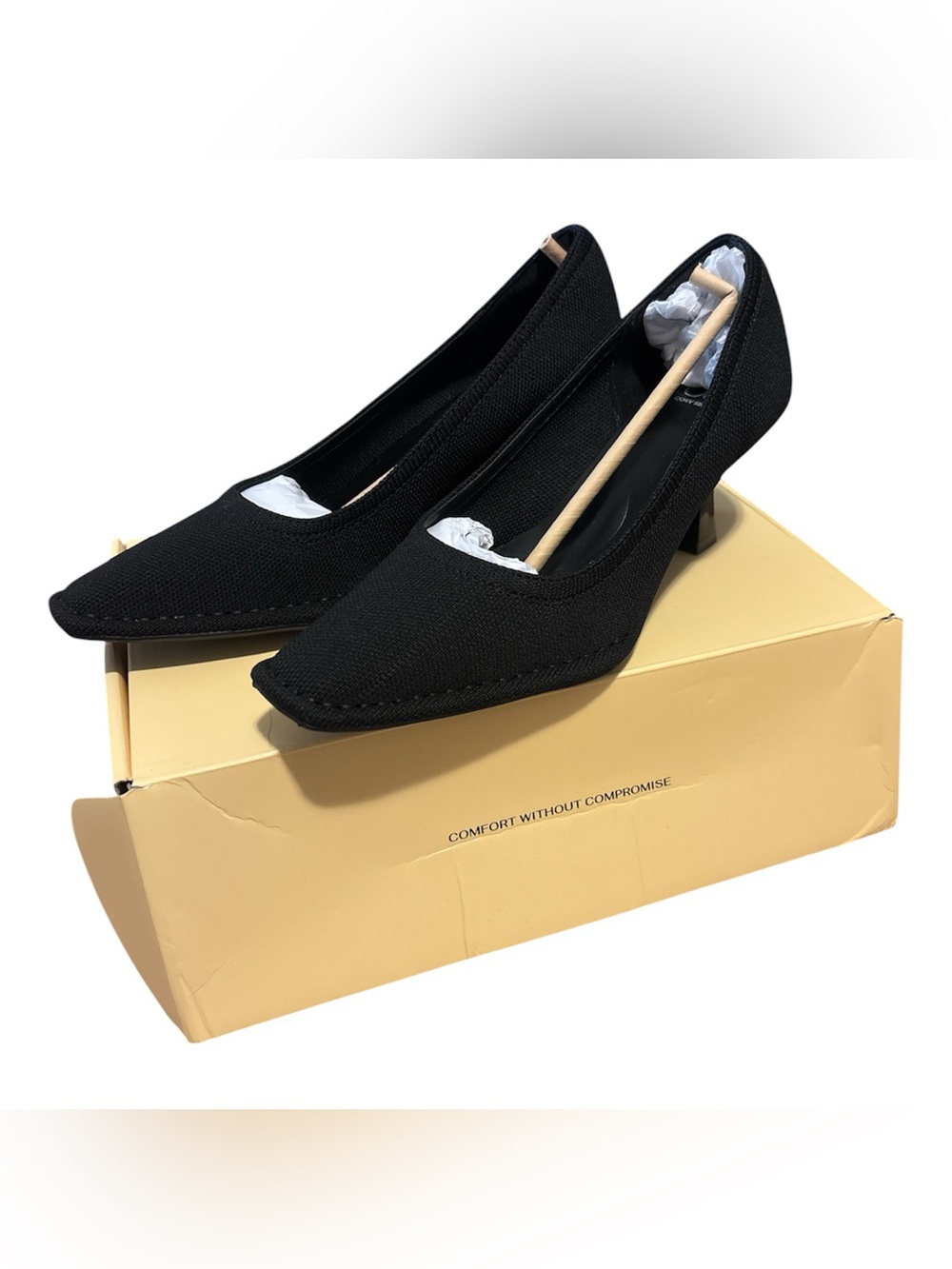Cosy island Elegant Black Mid-Heel Pumps for Women